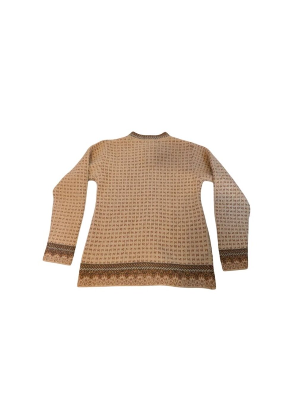 Wega Line Womens Wool Blend Nordic Style Cardigan Button Closure Bead Embellishm - Picture 3 of 14